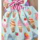 thumbnail image 4 of Toddler Baby Girls Summer Skirt Ice Cream Print Sleeveless Strap Backless Dress, 4 of 4