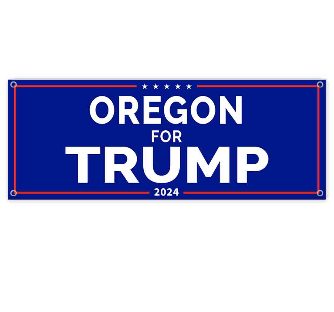 Oregon for Trump 13 oz Banner Heavy-Duty Vinyl Single-Sided with Metal Grommets 