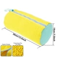 thumbnail image 3 of Shoe Washing Bag for Washing Machine, Mesh Laundry Shoe Bag for Washer and Dryer, Reusable Sneaker Washing & Shoe Cleaning Bag with Durable Zipper, 360 Cleaning Protection (2-Pack, Yellow), 3 of 4