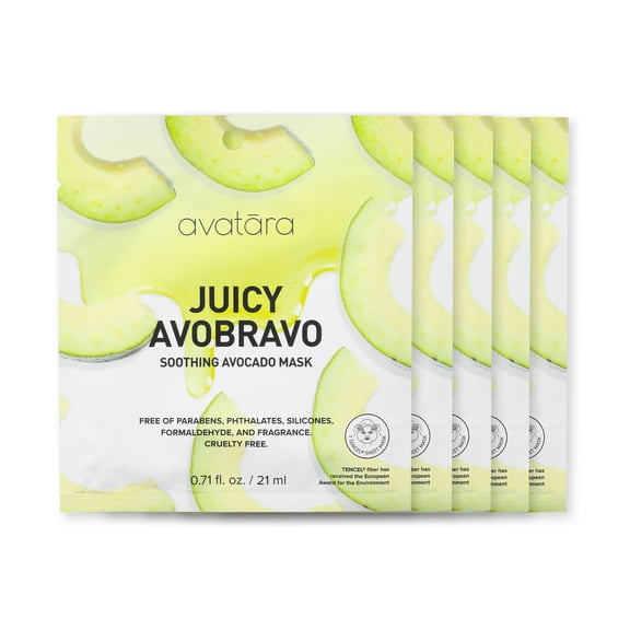 Avatara Juicy Avobravo Face Mask, 5 Pack