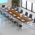 thumbnail image 4 of Tribesigns 6FT Conference Table, 70.9" W x 31.5" D Meeting Room Table, Large Rectangular Computer Desk for Office, Brown, 4 of 6