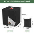 thumbnail image 2 of Uxcell IBC Tote Cover 275 Gallon 1000L 420D Fabric Waterproof Tank Protective Cover with Zipper for Garden, Black, 2 of 7