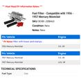 thumbnail image 2 of Fuel Filter - Compatible with 1956 - 1957 Mercury Montclair, 2 of 2