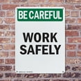 thumbnail image 4 of (2 Pack) Work Safely OSHA Be Careful Sign 7 Inch X 10 Inch Plastic Sign, Weather Resistant, UV Protected for Workplace, Business, and Construction Site, Made in the USA, 4 of 8