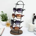 thumbnail image 7 of MyGift Retail 5-Tier Black Metal Sunglasses Display Stand with Brown Wood Base, 7 of 7