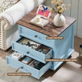 thumbnail image 3 of Joaxswe Nightstand with 3 Drawers, Bedside Table for Bedroom, Spacious Storage Cabinet for Living Room,Closet - Light Blue, 3 of 7