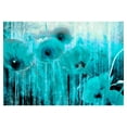 thumbnail image 3 of Tiptophomedecor Floral Wallpaper Wall Mural - Turquoise Madness, 3 of 4