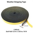 thumbnail image 2 of Weather Stripping Door Seal Strip, Strong Adhesive, Weatherproof, Reduce Noise, Gap Filler, Foam Insulation Tape for Doors and Windows (1/2 in x 1/8 in x 32 Ft), 2 of 8