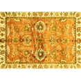 thumbnail image 1 of Ahgly Company Machine Washable Indoor Rectangle Oriental Yellow Traditional Area Rugs, 7' x 10', 1 of 4