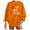 Orange, variant on "Aayomet Crewneck Sweatshirts For Women Basic Solid Drop Shoulder Sweatshirt Oversized Crewneck Long Sleeve Pullover Jumper Top Vintage,Gray L"