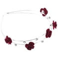 thumbnail image 3 of MasteelfCA Stylish Double Layer Headband Decor Rhinestone Inlaid Flower Metal Hair, 3 of 8