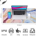 thumbnail image 5 of Gaming Mouse Pad, Desk Pad with Non-Slip Base Extended Large Mouse Pad XXL Keyboard Mouse Pad Desk Mat On Top of Desks for Work, Game, Office, Home - Pink Blue Marble (35.4x15.7 in), 5 of 5