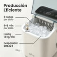 thumbnail image 4 of Máquina de Hielo EWTTO EW-H816 | Hielo en 6-8 min | 12kg/Día | 3 Modos: Grande/Pequeño/ECO | Programable | Autolimpieza | 1.8L Agua | Canasta 800g | Bajo Ruido ≤55dB | Uso Casero/Exterior, 4 of 10