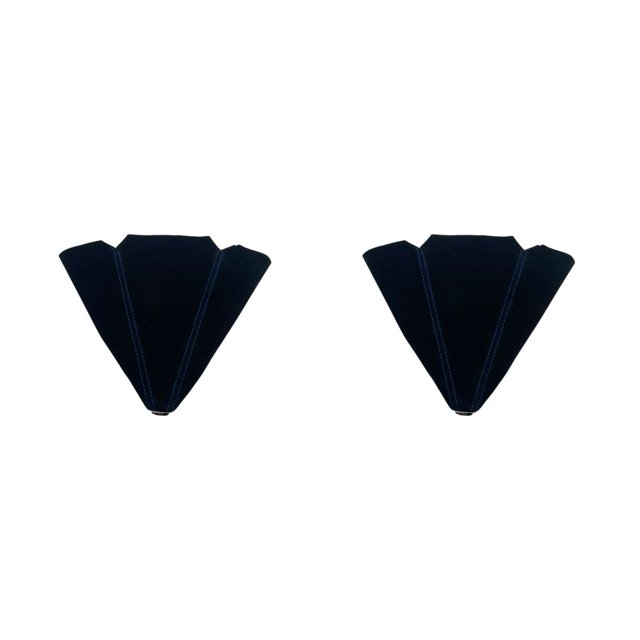 Cubierta de palanca de cambios Sidaley PU cuero a prueba de polvo perilla Manual collar extraíble Línea azul 2piezas