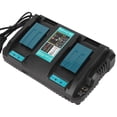thumbnail image 2 of Cargador de batería doble Bling Bling con interfaz USB DC18RD apto para Makita BL1830 BL1430 14,4-18 V Enchufe estadounidense 110-130 V, 2 of 9