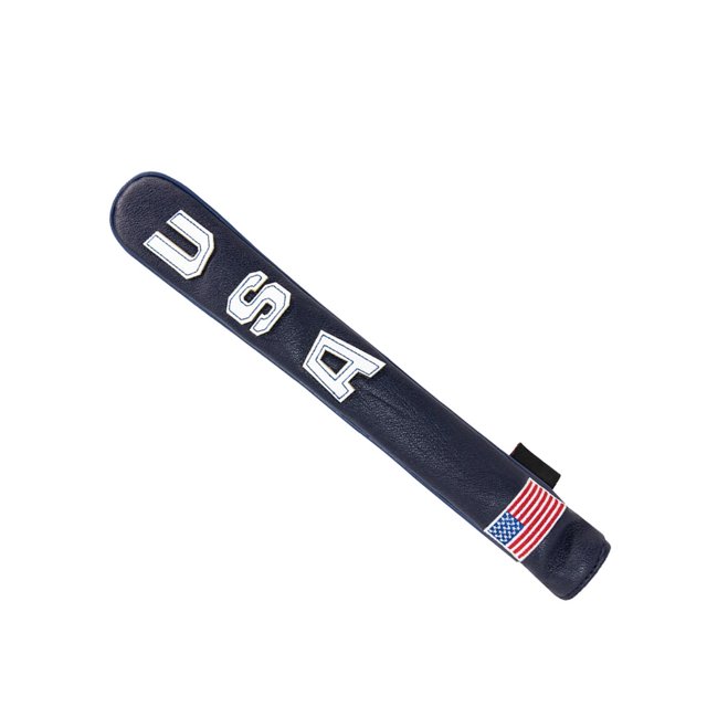 Becaristey Waterproof PU for Golf Alignment Stick Cover Case Embroidered Blue White 33 x 5.5cm 1Set