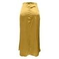 thumbnail image 4 of Women's Straight Solid Midi Skirt For Daily Vacation Wear Elegant Slim Fit Spring Summer Fall Casual Skirt Hand Wash School Skirt Leather Pencil Skirt Daybed Skirt Hangers for Skirts Athletic Skirt, 4 of 4