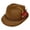 Coffee, variant on Unisex Festival Fedora, Short Brim Jazz Hat for Dance Street Style Brown One Size