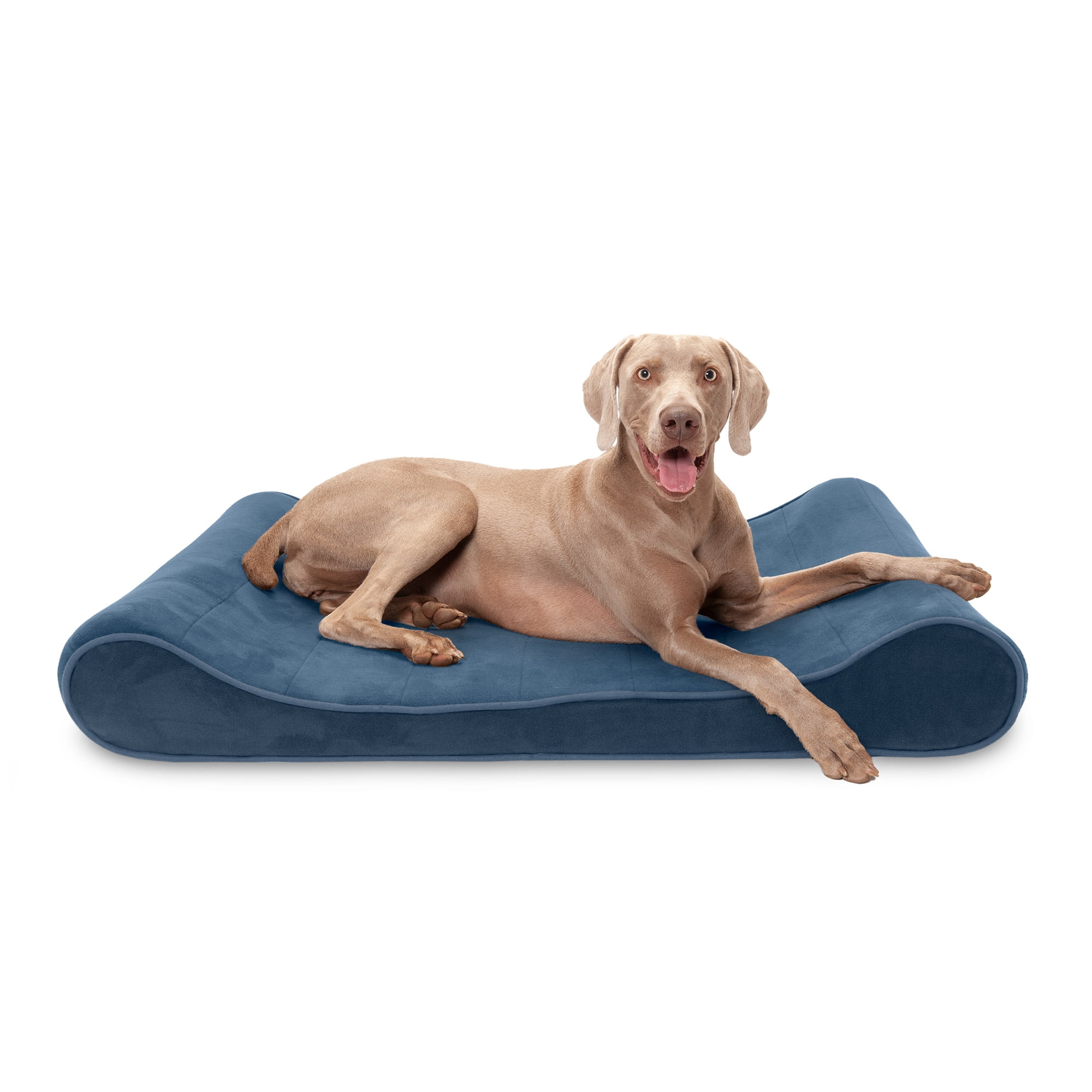 FurHaven Pet Dog Bed Cooling Gel Memory Foam Orthopedic Microvelvet Luxe Lounger Pet Bed for
