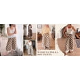 thumbnail image 5 of Women Summer Lace Trim Polka Dot Wide Leg Palazzo Pants High Waisted Cropped Baggy Trousers, 5 of 7