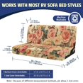 thumbnail image 7 of Chririnla Stretch RV Jackknife Sofa Bed Slipcovers Suitable for Camper Motorhome Folding Sofa, Elastic Fit Cover for RV Jackknife Futon, Vintage Rose Butterfly, 7 of 7