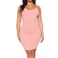 thumbnail image 2 of IROINNID Women's Sheath Dress Sleeveless Tank Dresses Summer Tight Stretch Dress Solid Color Elastic Waist Dress, 2 of 5