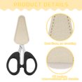 thumbnail image 4 of Uxcell 3 Pack Scissors Sheath, 2.9" x 1.5" Scissors Cover Protector PU Leather Portable Collect Bags for Eyebrow Trimming Beauty Tool Protection, Gold, 4 of 7