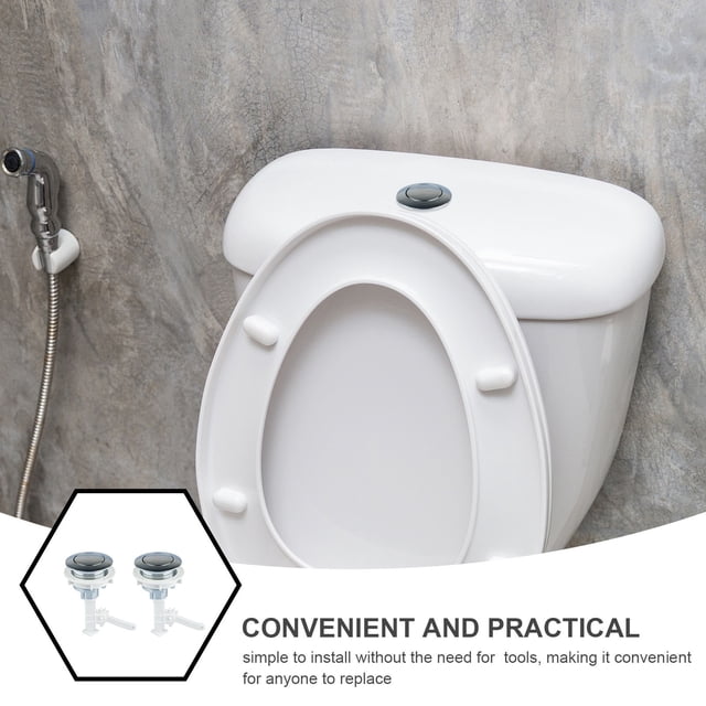 unbranded 2Ud Botones Para Cisterna De Inodoro Con Superficie Electrochapada Fácil De Limpiar Y Duradera