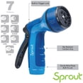 thumbnail image 2 of Sprout Rear-Trigger Metal 7-Pattern Nozzle in Blue, 2 of 6