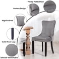 thumbnail image 4 of MIKIBAMA Set of 2 Gray Tufted Velvet Dining Chairs Solid Wood Frame for Dining Room, 4 of 8