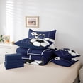 thumbnail image 6 of Feelyou Blue Letter C Twin Bedding Sets 7-Piece, Soccer Rugby Sport Bedding Comforter Set, 6 of 8