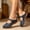 Navy, variant on Women's Perforated Fashion Mules, Closed Toe with Cutout, Comfort Footwear for Everyday Wear Red 36