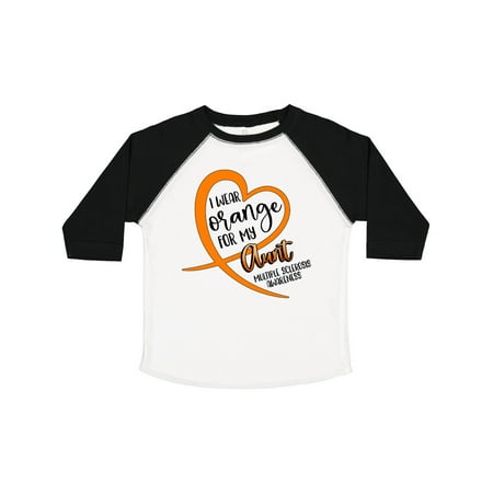 

Inktastic I Wear Orange for My Aunt Multiple Sclerosis Awareness Gift Toddler Boy or Toddler Girl T-Shirt