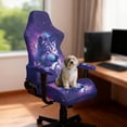 thumbnail image 4 of Pzuqiu Galaxy Wolf Gaming Chair Cover Gaming Chair Covers Slipcovers 4 Pieces Stretch Fabric Machine Washable Gaming Chair Accessories Suitable for All Seasons Butterfly, 4 of 7