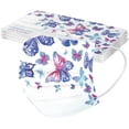 thumbnail image 4 of HUGFEGWE 50 Pcs Butterfly Disposable Face_Masks for Adults,Breathable Disposable Facemasks with Butterflies Designs CJB91-40415, 4 of 7