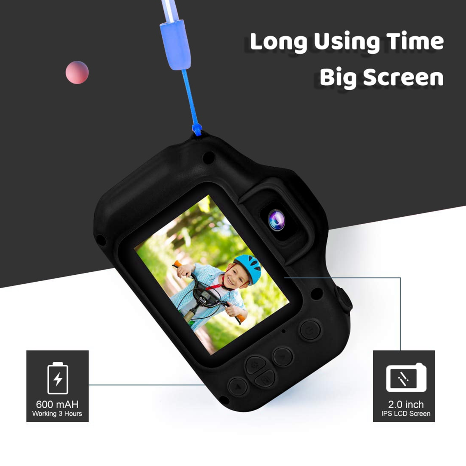 PayUSD Kids Camera 1080P Black Age 3-10 photo 4