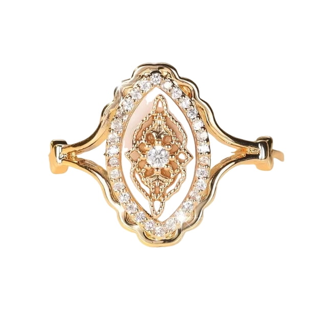 Anillo vintage de encaje para mujer, personalizado y de alta gama.