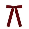 thumbnail image 2 of Christmas Tree Bows,20pcs Wine Velvet Bows For Christmas Tree, Bows For Christmas Tree, Garland Red Velvet Bow Ornaments For Christmastree With Gold Twist Ties (Wine), 2 of 9