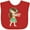 Red, variant on Inktastic Brown Haired Hula Girl Girls Baby Bib