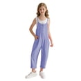 thumbnail image 5 of SILVERCELL 5-14T Girls Casual Sleeveless Jumpsuits Teens Girl Spaghetti Strap Loose Romper Long Pants Overalls with Pockets, 5 of 7
