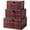 Retro Brown, variant on Bamboo Decorative Storage Boxes - Set of 3 Woven Lined Storage Basket with Lids, Beige Wicker Lidded Baskets for Home Kitchen Shelf Organizer Decor