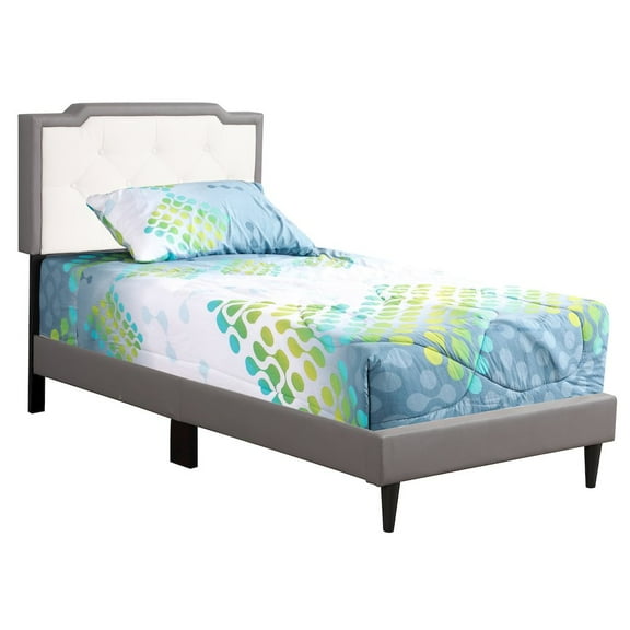 Glory Furniture Deb Twin Bed in Light Grey Color