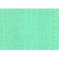 thumbnail image 1 of Ahgly Company Machine Washable Indoor Rectangle Oriental Turquoise Blue Modern Area Rugs, 2' x 5', 1 of 4