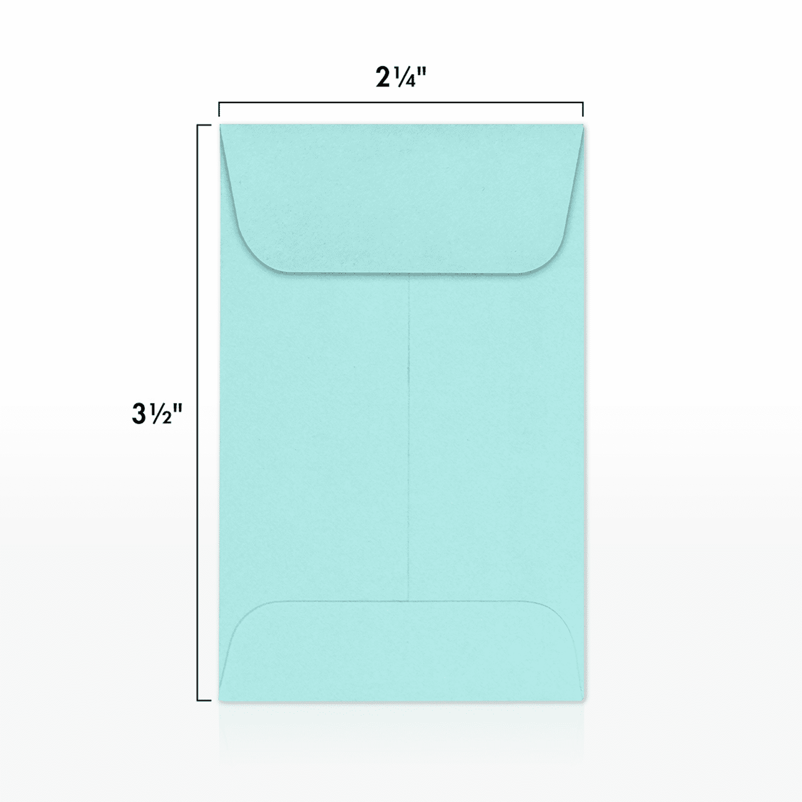 LUXPaper #1 Coin Envelopes W/ Moistenable Glue, Seafoam Green, 2 1/4in x 3 1/2in, 80lb, 1000/Pack