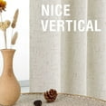 thumbnail image 4 of H.VERSAILTEX Contemporary Faux Linen 100% Blackout Back Tab/Rod Pocket/Hook Belt Thermal Insulated Curtain Sets for Bedroom, 2 Panels, 52"x 96", Beige, 4 of 6