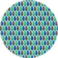 thumbnail image 1 of Ahgly Company Machine Washable Indoor Round Transitional Turquoise Green Area Rugs, 3' Round, 1 of 7