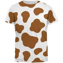 Halloween Costume Brown Spot Cow All Over Mens T Shirt Multi MD