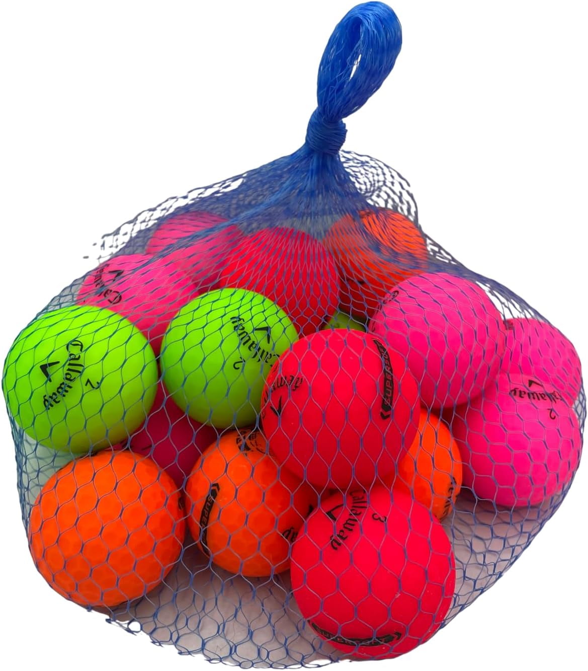 Golf Ball Planet - Supersoft Matte Color Mix Recycled Golf Balls for Callaway 5A/Mint (24 Pack)