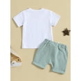 thumbnail image 3 of Big Brother Little Brother Matching Outfit Toddler Baby Boy Short Sleeve Crewneck Shirts Shorts Set Summer Clothes, 3 of 7