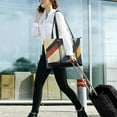 thumbnail image 5 of FORMRS Canvas Laptop Tote Bag for Women with 15.6" Computer Compartments Shoulder Handbag, Retro Colorful Stripes, 5 of 7